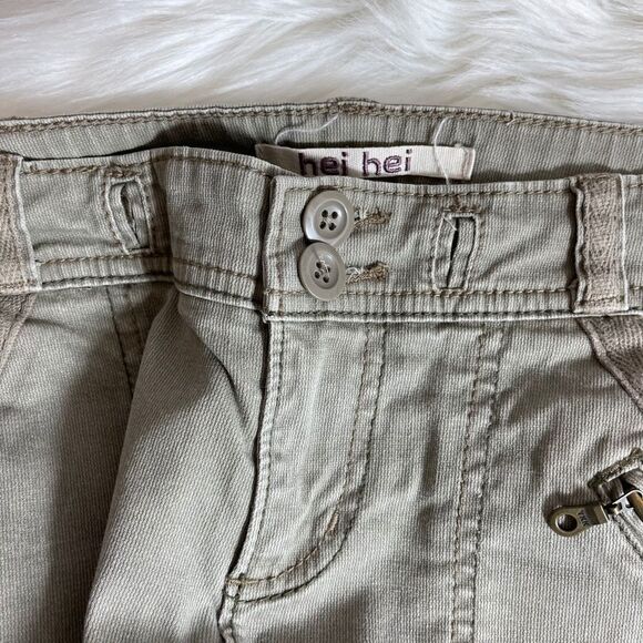 Anthropologie Hei Hei Khaki Tan Utility Pants Sz 2 - Picture 3 of 5